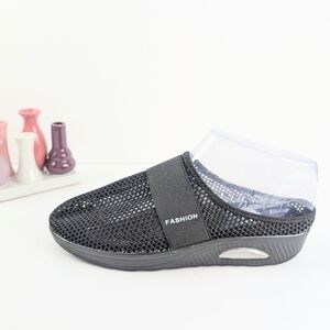 Fashion Black Orthopedic Mules (Size: 10)*
